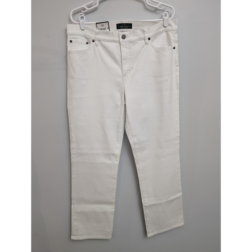 Lauren Ralph Lauren White Straight Leg Women's Jeans